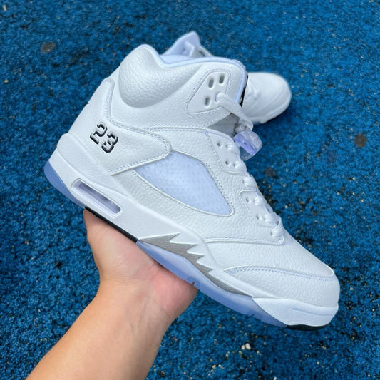 Jordan Retro 5 White Metallic