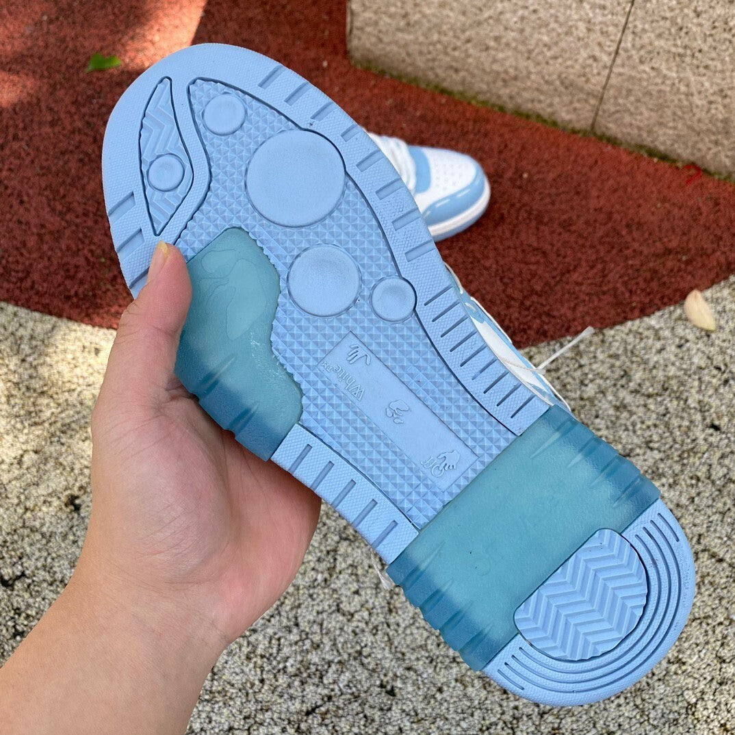 Off White Low Tops Azul Cielo