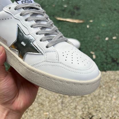 Golden Goose Ballstar Blanco y Plateado