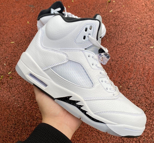 Jordan Retro 5 Sail Metalic White